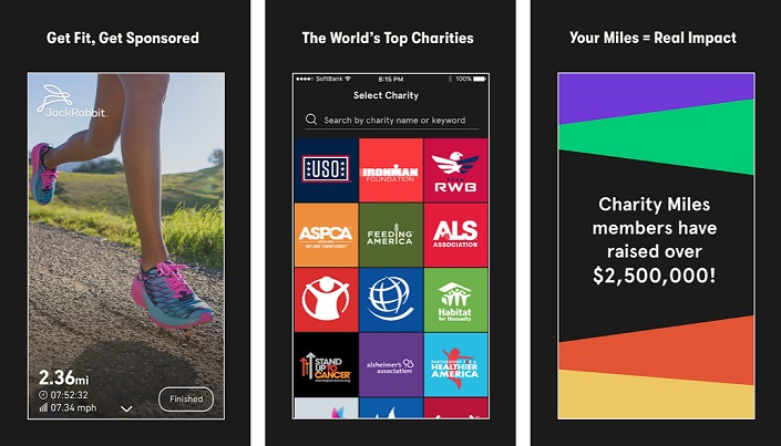 Charity Miles: Walking & Running Distance Tracker App – Mobile and